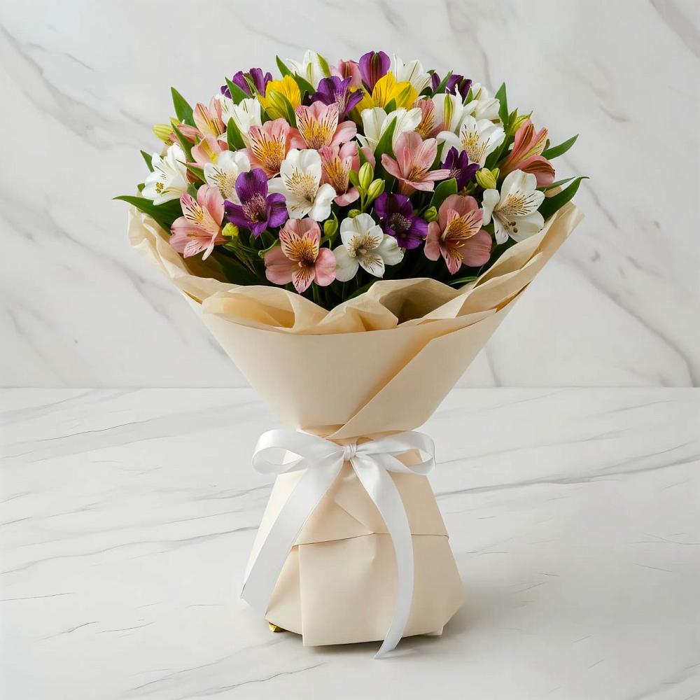 Букет цветов из: Альстромерии в Гривенской