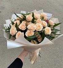 Букет Кремовые розы Латте в Гривенской