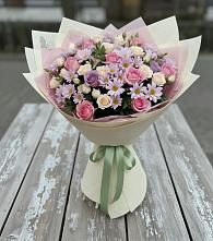 Букет цветов из:  Розы и Хризантемы в Гривенской
