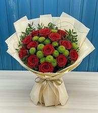 Букет цветов из:  Розы и Хризантемы #REPLACE_PRED# Гривенской