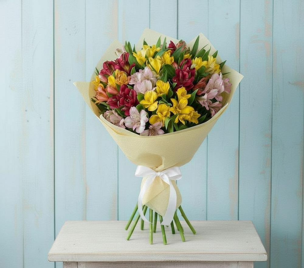 Букет цветов из: Альстромерии в Гривенской