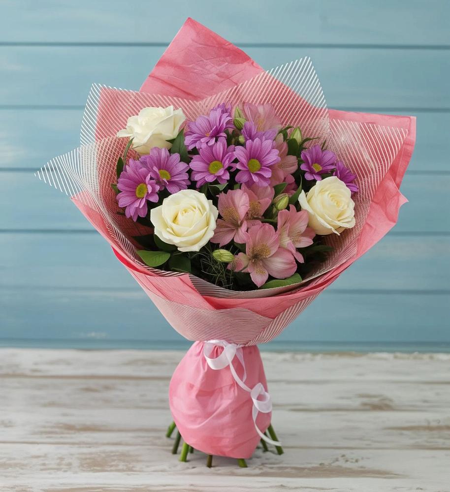 Букет цветов из: Герберы в Гривенской