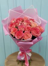 Букет 15 Розовых роз Равель в Гривенской
