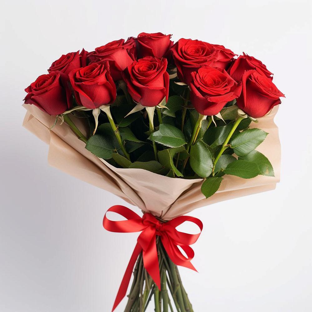 Букет 11 Красных роз Эдлесс Лав в Гривенской
