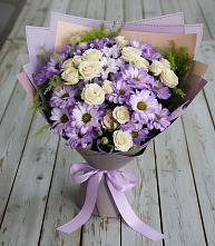 Букет цветов из:  Хризантемы и Розы #REPLACE_PRED# Гривенской